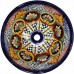 Greca C Round Ceramic Talavera Vessel Sink - B00VVW813E